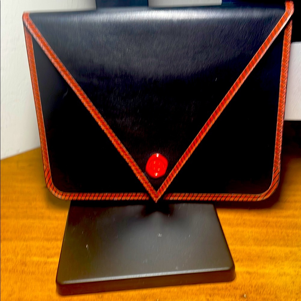 Elegant Black and Red Clutch